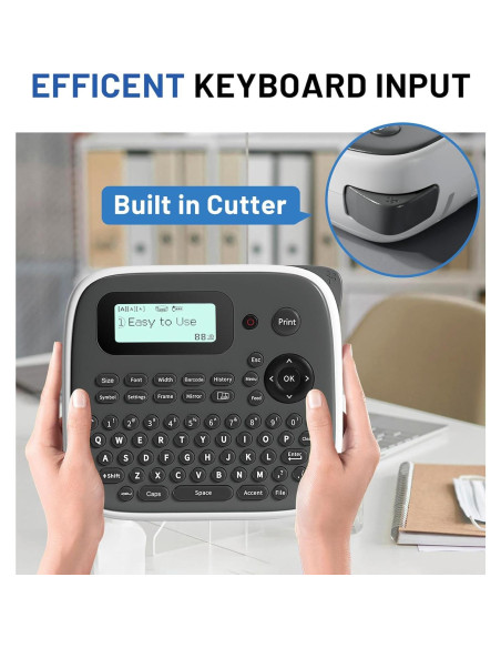 Máquina de Etiquetas EazeID D210S Gris con Cinta 12mm