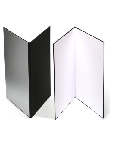 Reflector de Luz 3 en 1 A3 Cartón Plegable - Negro, Plata, Blanco