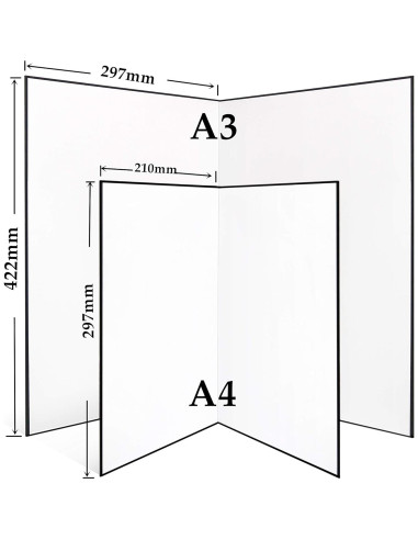 Reflector de Luz 3 en 1 A3 Cartón Plegable - Negro, Plata, Blanco