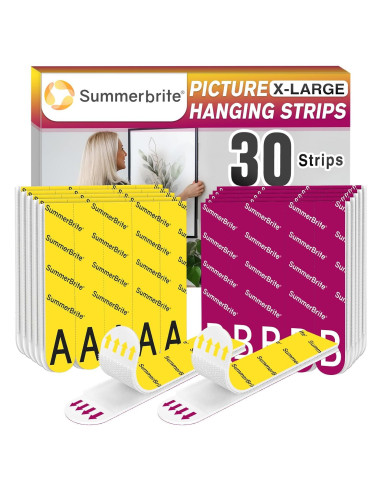 Tiras Adhesivas para Colgar Cuadros Summerbrite XL 30 Tiras