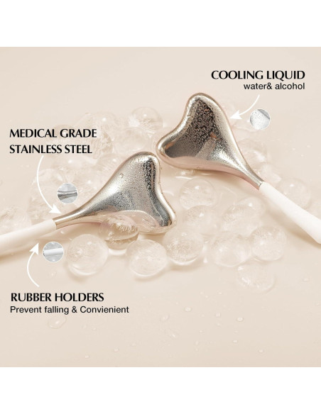 Gua Sha Cryo Sticks Fabludo Acero Inoxidable 2-en-1 Facial