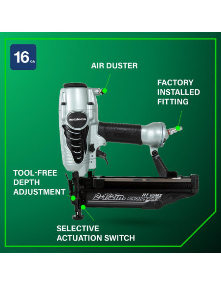 Clavadora de Acabado Metabo HPT NT65M2S 1.6 kg 16 Calibre