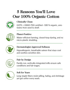 Sábanas Doble 100% Algodón Orgánico Sweave 415 Hilos Marfil 2