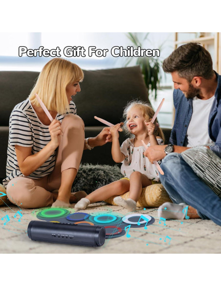 Set de Batería Electrónica IWORD Plegable 7 Pads 10 Horas