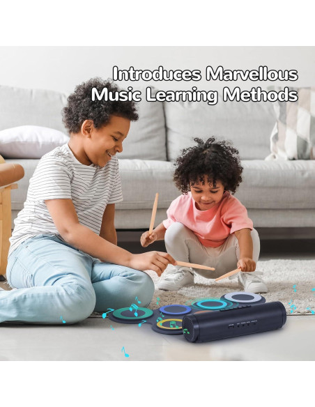 Set de Batería Electrónica IWORD Plegable 7 Pads 10 Horas