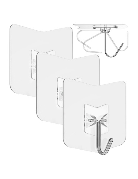 Ganchos Adhesivos Transparentes Nabreeli - 3 Piezas 14.97 kg