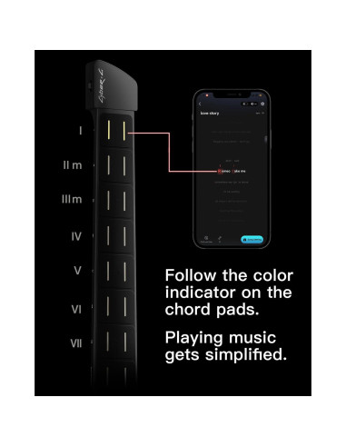 Guitarra Inteligente Enya CYBER-G Plegable 20 Sonidos Negro