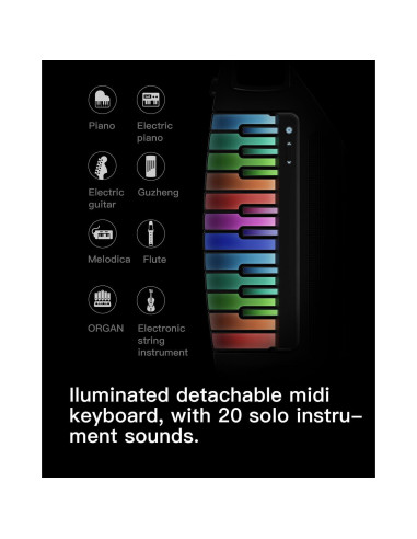 Guitarra Inteligente Enya CYBER-G Plegable 20 Sonidos Negro