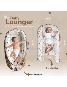 Cojín para Bebé NobleSelect 100% Algodón Transpirable 0-24 Meses 2