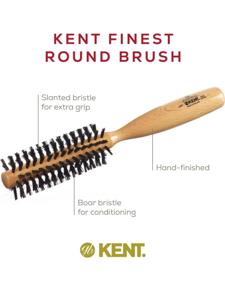 Cepillo Redondo Kent LBR1 de Madera de Haya 45mm Cerdas Jabalí