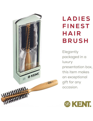 Cepillo Redondo Kent LBR1 de Madera de Haya 45mm Cerdas Jabalí