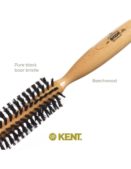Cepillo Redondo Kent LBR1 de Madera de Haya 45mm Cerdas Jabalí