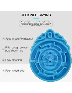 Cuenco de Alimentación Lenta AIDAWAYLAI Azul 25x19.5 cm 2