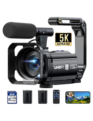 Cámara de Video FIREFOTO 5K 56MP Doble Lente con WiFi