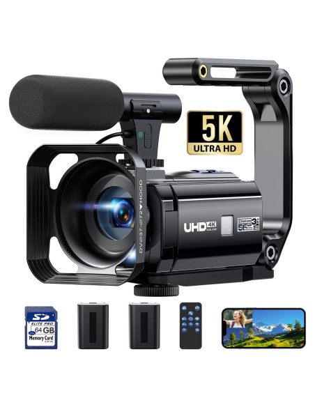 Cámara de Video FIREFOTO 5K 56MP Doble Lente con WiFi