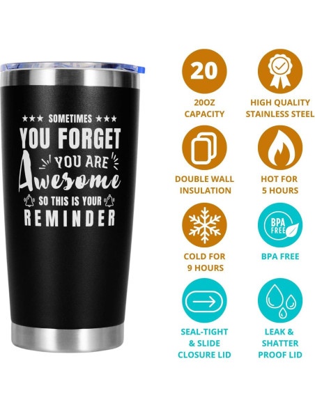 Cesta de Regalos para Hombres VTIVE - Set 6 Piezas con Taza 20 oz