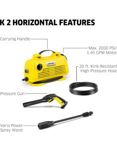 Limpiadora a Presión Karcher K 2 Horizontal 2000 PSI 5.5 kg 2