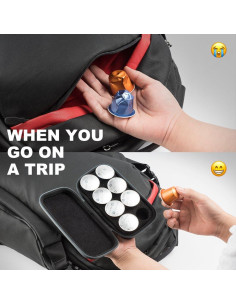 Funda Protectora para Cápsulas Nespresso PU Marrón 8 Unidades 2