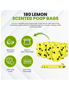 Kit de Bolsas para Excremento de Perro Kutiepaw - 180 Biodegradables 2