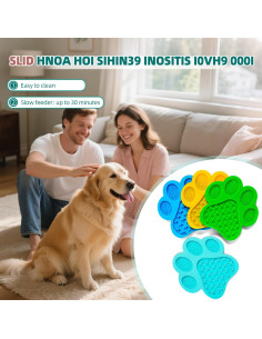 Alfombrilla de Lamido Antideslizante Pyrrion para Perros Azul 2