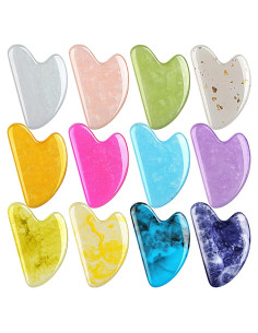 12 Herramientas Gua Sha Nuogo para Masaje Facial y Corporal