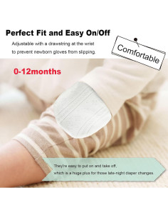 Manoplas para Recién Nacidos No Scratch 100% Algodón 5 Pzas 2