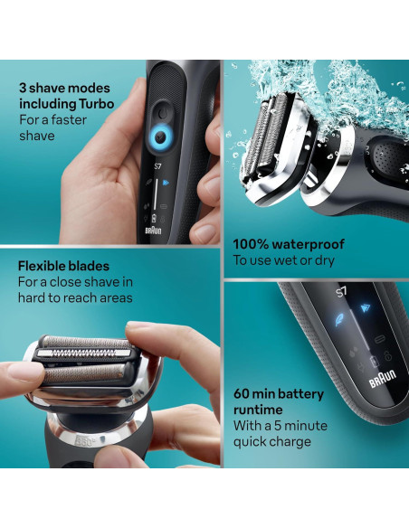 Afeitadora Eléctrica Braun Serie 7 7185cc Impermeable 10 Piezas