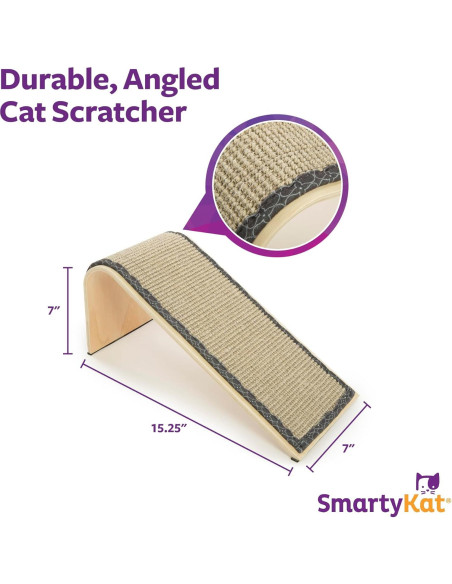 Rascador de Gato SmartyKat en Ángulo con Sisal Natural