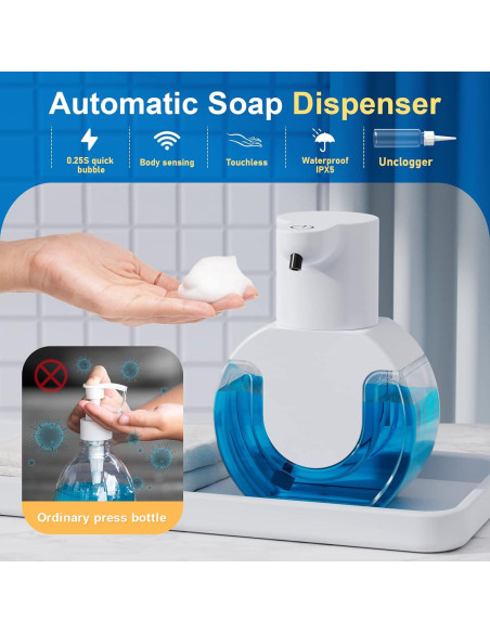 Dispensador de Jabón Automático Amyzavls 420ml Sensor Infrarrojo