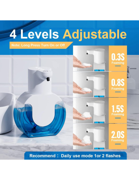 Dispensador de Jabón Automático Amyzavls 420ml Sensor Infrarrojo