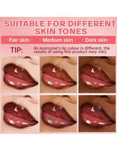 Combo Lápiz Labial Peel Off HOSAILY 2 Colores + Brillo Nutritivo