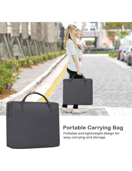 Cuna de Viaje Plegable Baby Joy BB0472SL Gris 2 en 1