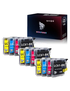 Cartuchos de tinta Wolfgray LC61 LC65 12 paquetes compatibles