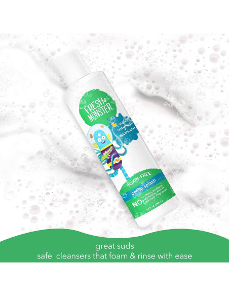 Champú y Gel de Baño 2 en 1 Fresh Monster 240ml Splash Oceánico
