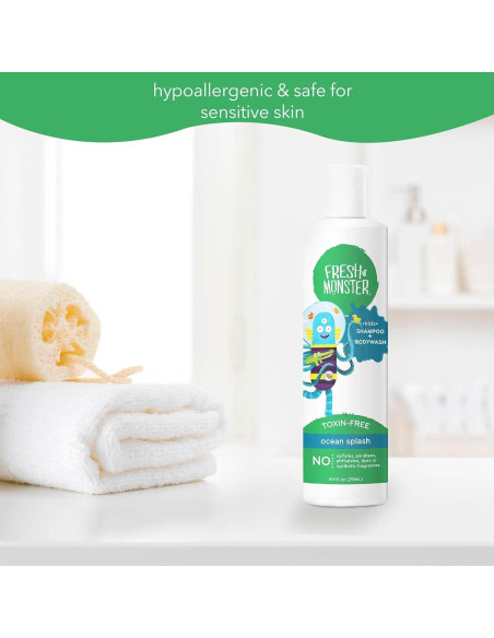 Champú y Gel de Baño 2 en 1 Fresh Monster 240ml Splash Oceánico