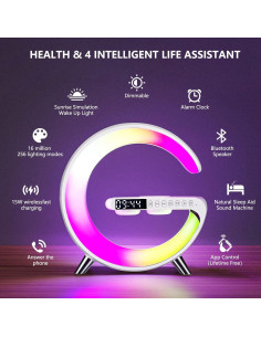 Lámpara de Mesa LED Blingbin con Carga Inalámbrica 15W 2