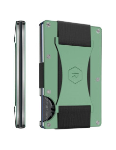 Cartera Minimalista The Ridge para Mujeres - Bloqueo RFID Eucalipto