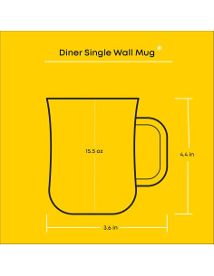 Juego de 4 Tazas de Café de Vidrio JoyJolt 15.5oz Apto Lavavajillas 2