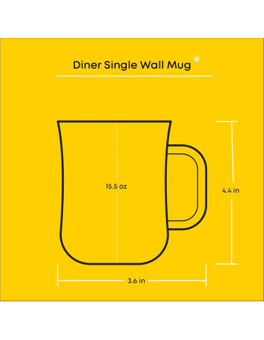 Juego de 4 Tazas de Café de Vidrio JoyJolt 15.5oz Apto Lavavajillas