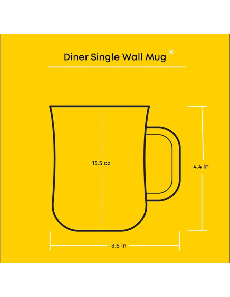 Juego de 4 Tazas de Café de Vidrio JoyJolt 15.5oz Apto Lavavajillas