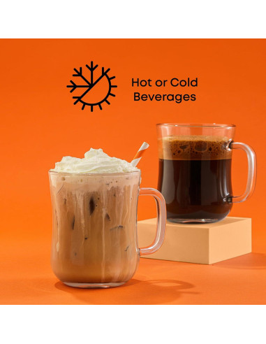 Juego de 4 Tazas de Café de Vidrio JoyJolt 15.5oz Apto Lavavajillas