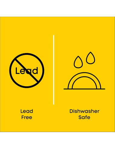 Juego de 4 Tazas de Café de Vidrio JoyJolt 15.5oz Apto Lavavajillas