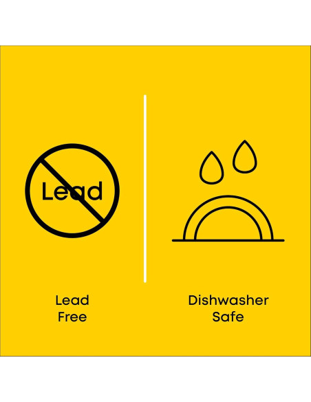 Juego de 4 Tazas de Café de Vidrio JoyJolt 15.5oz Apto Lavavajillas