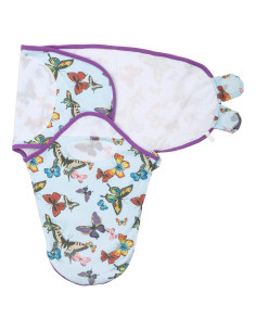 Saco de Sueño para Bebés LollyBanks 100% Algodón Mariposa 0-3 Meses