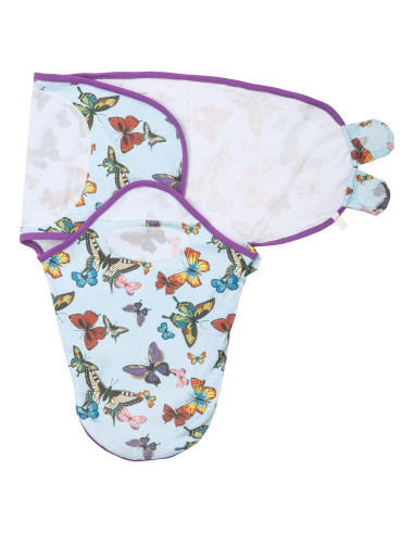 Saco de Sueño para Bebés LollyBanks 100% Algodón Mariposa 0-3 Meses