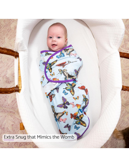 Saco de Sueño para Bebés LollyBanks 100% Algodón Mariposa 0-3 Meses