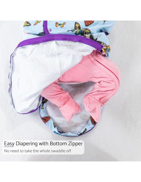 Saco de Sueño para Bebés LollyBanks 100% Algodón Mariposa 0-3 Meses