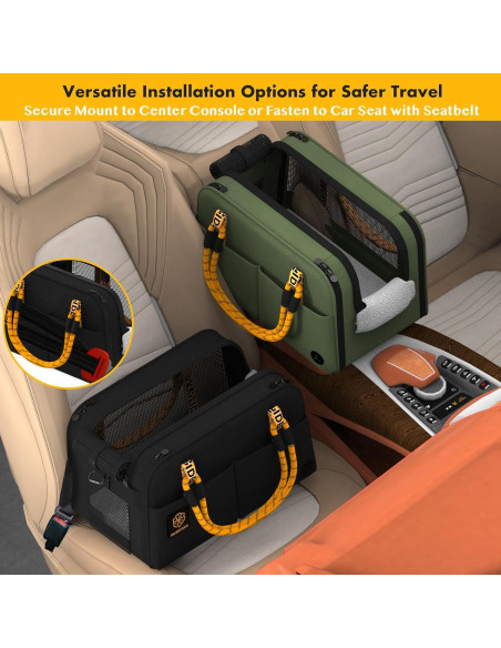 Asiento de Coche Elevado PAWZIDEA para Perros y Gatos hasta 5.44 kg