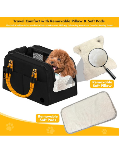 Asiento de Coche Elevado PAWZIDEA para Perros y Gatos hasta 5.44 kg