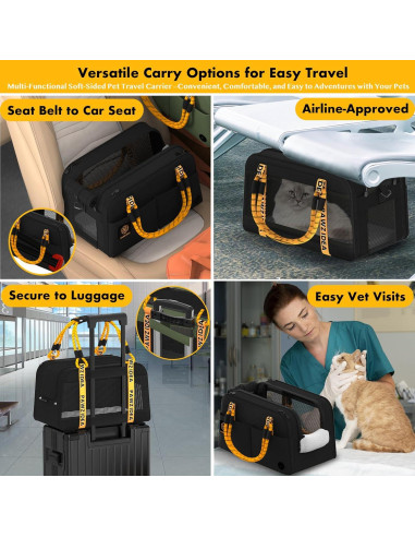 Asiento de Coche Elevado PAWZIDEA para Perros y Gatos hasta 5.44 kg